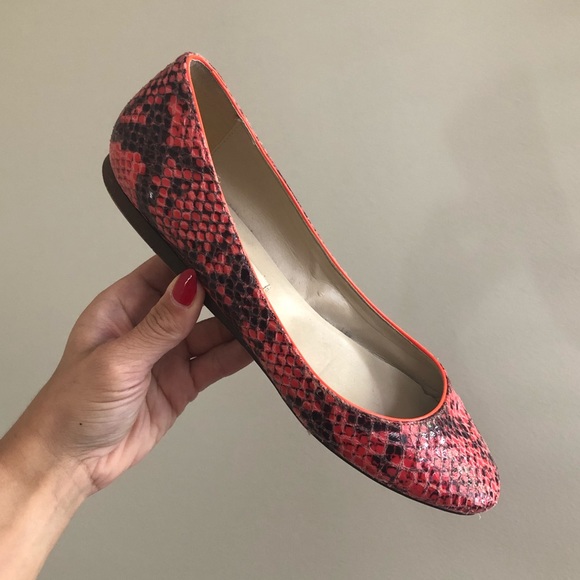 Orange Python Print Stella McCartney Flats - Picture 1 of 7